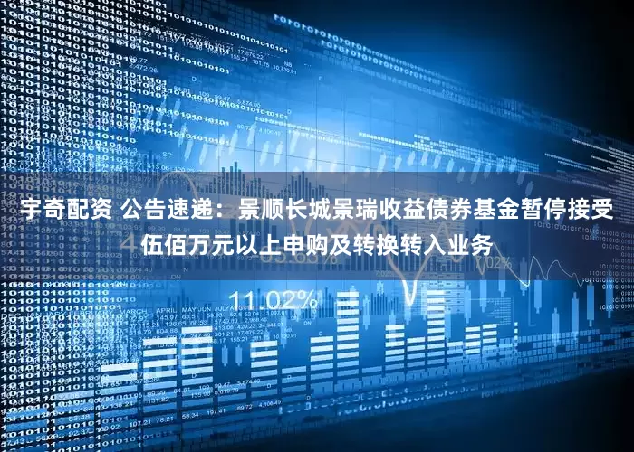 宇奇配资 公告速递:景顺长城景瑞收益债券基金暂停接受伍佰万元以上申购及转换转入业务